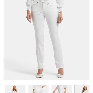 NYDJ Marilyn Straight in Optic White NWT